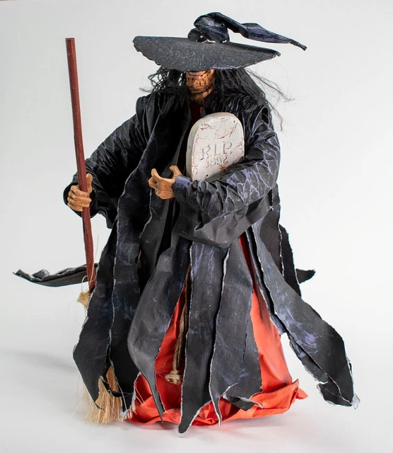 Vintage ? WITCH 15" Paper Mache Tree Topper Decor Made in Philippines