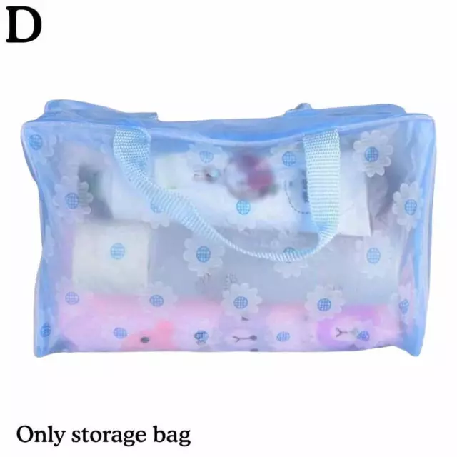 Floral Print Transparent Waterproof Makeup Cosmetic Bags Travel Wash Shower E1V8