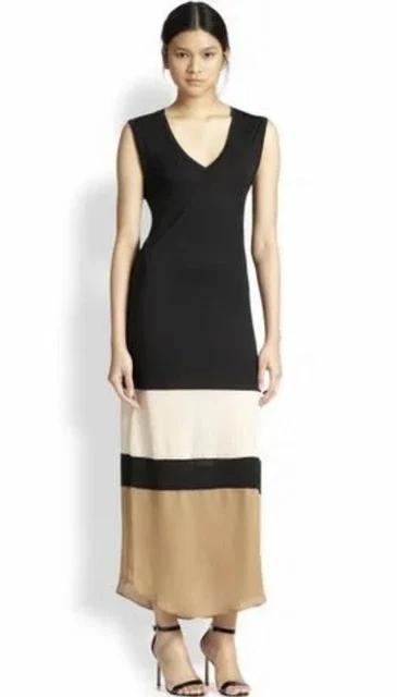 Haute Hippie Silk Color Block Dress