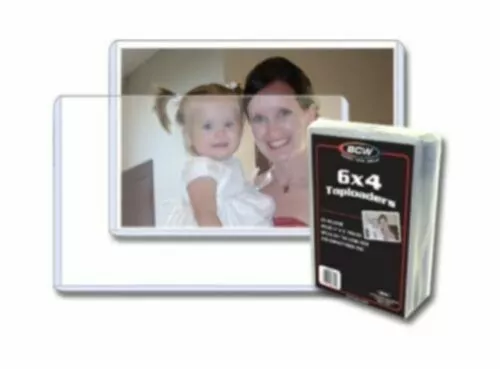 NEW (75 PK)  BCW 6 x 4 Postcard / Photo Rigid Hard Plastic Topload Holders 6x4