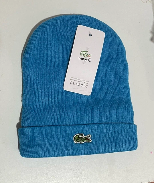 BONNET LOGO LACOSTE Brode Bonnet en acrylique Noir taille unique Neuf EUR 19 99 PicClick FR