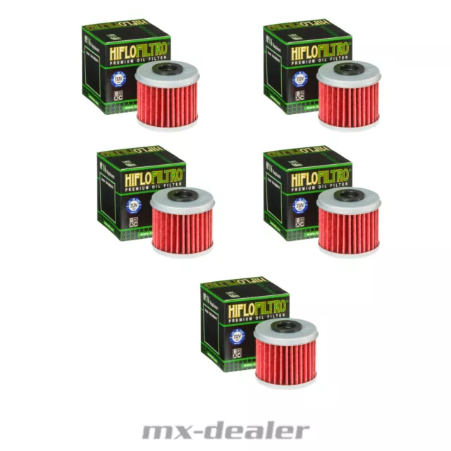 5x Ölfilter Hiflo Honda HF116 HF 116 CRF 250 450 Motocross Enduro ATV HM Motor