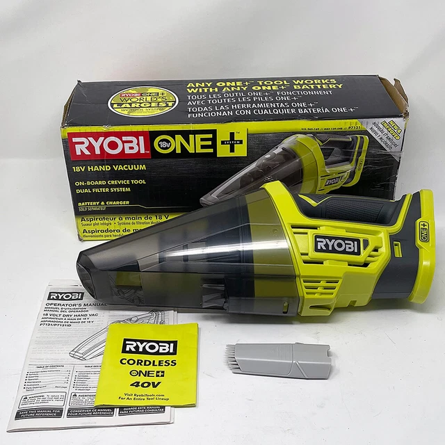 RYOBI ONE+ 18V LithiumIon Cordless Hand Vacuum (ToolOnly) P7131 £39.