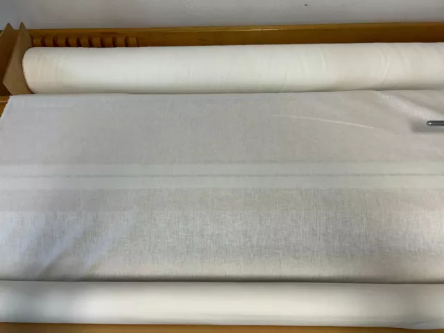 White Linen Cotton Fabric by the Yard 55/45,  8 oz. 58" wide