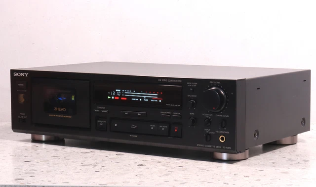 SONY TC-K570 VINTAGE Hi-Fi cassette tape deck Dolby B C HX Pro LOVELY ...