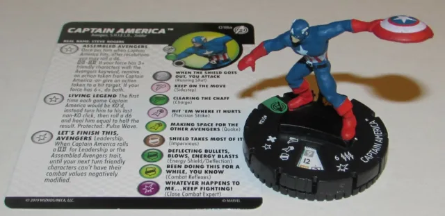 CAPTAIN AMERICA 018A Captain America and the Avengers Marvel Heroclix