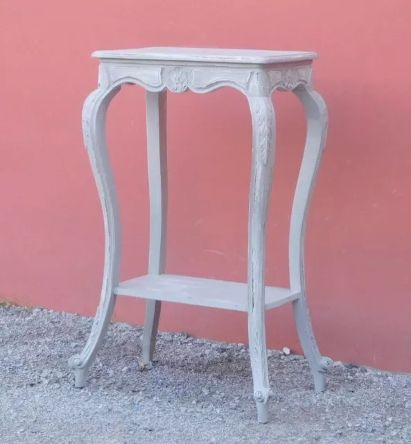 Tavolino con doppio piano d'appoggio, st.provenzale, laccato Shabby Chic, '900!