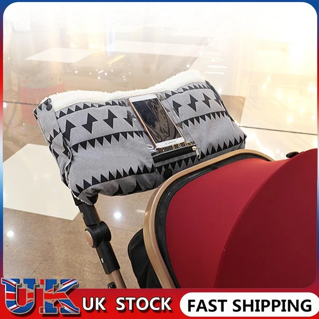 Stroller Buggy Pram Gloves Windproof Pushchair Cart Hand Muff Glove with Pocket