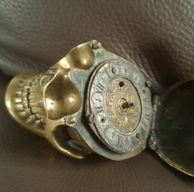 MONTRE GOUSSET CRANE Bronze Pocket Watch Skull Memento Mori Pendulette Uhr EUR 160,00 - PicClick FR