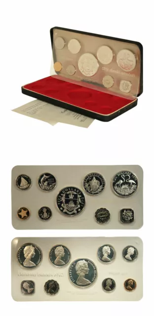 Bahamas Official Proof Set 9 Coins 1970 Mint Case COA