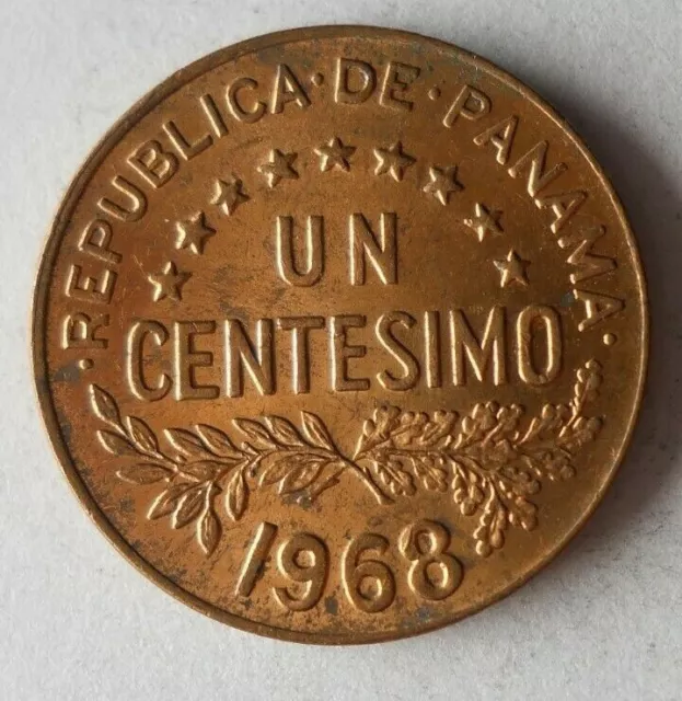 1968 Panama Centesimo - Haut Grade de Collection Pièce Monnaie Poubelle #A