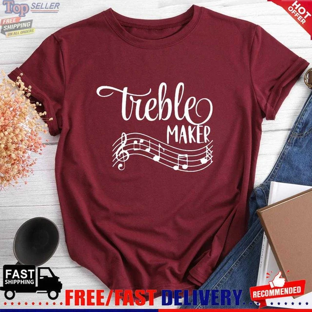 Funny Musician Treble Maker T-shirt-015073-Wine Red-XXXL