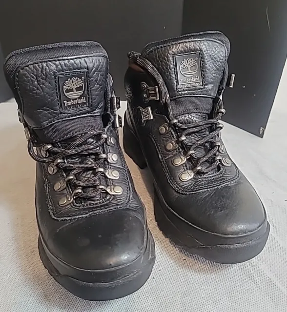 Timberland Performance Leather Hiking Boots Size 6m Women's Black Lace Up Boot