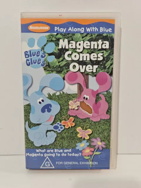BLUE'S CLUES : Magenta Comes Over (VHS, 2001) Blues Nick Jr. Rare Kids ...