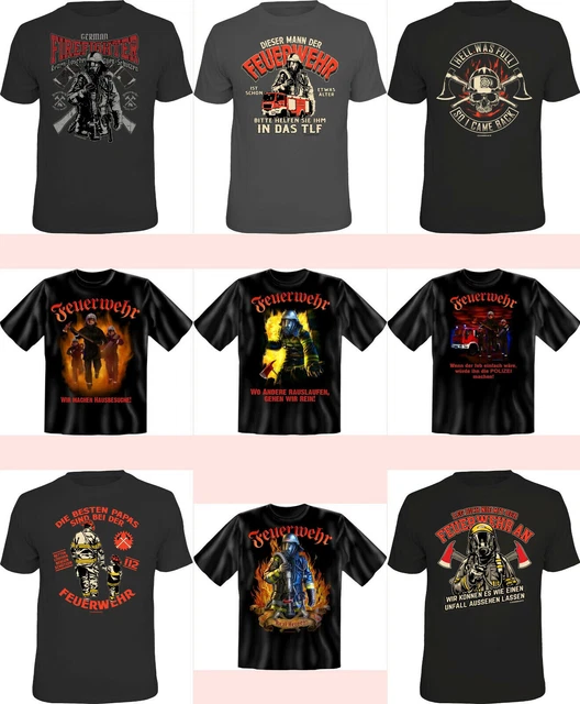 Pompieri T-Shirt Uomo Pompiere Shirts Regalo per Uomini Detto T-Shirt