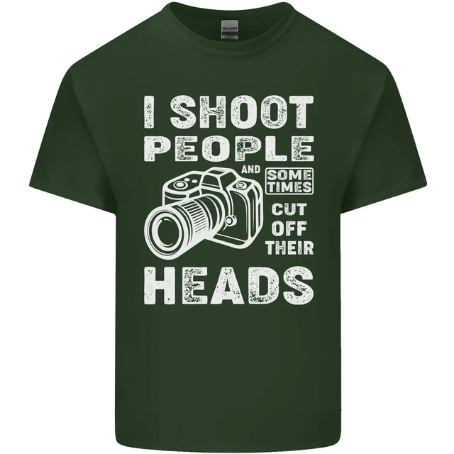 T-shirt top Photography I Shoot People Photographer da uomo cotone 9