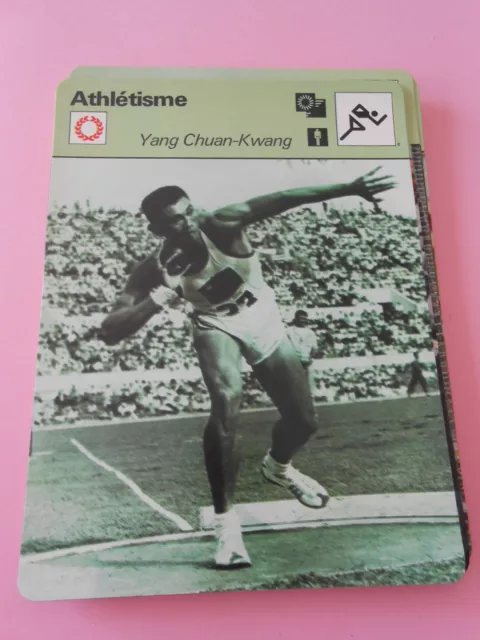 Athlétisme Yang Chuan-Kwang né à Taitung Formose Fiche Card 1978