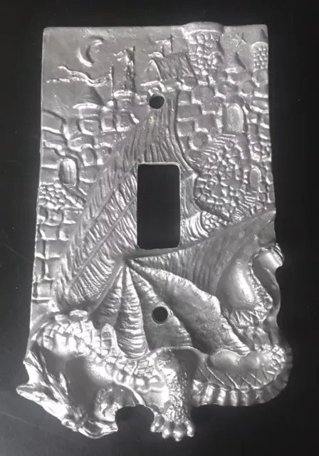 Custom Pewter Dragon Single Toggle Light Switch Plate Cover