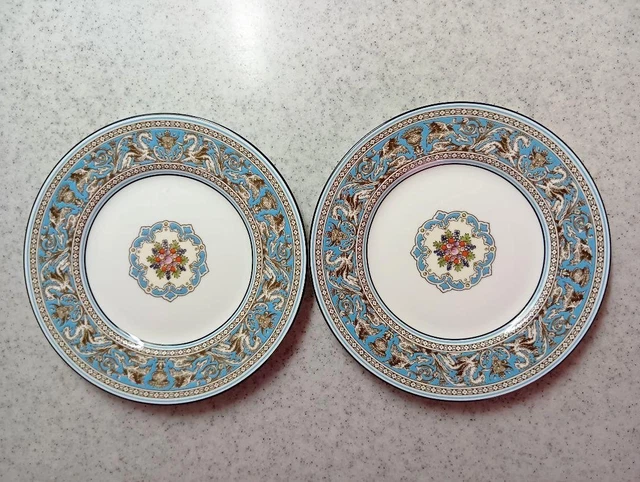 WEDGWOOD FLORENTINE TURQUOISE Plate 18Cm Set Of 2 $252.04