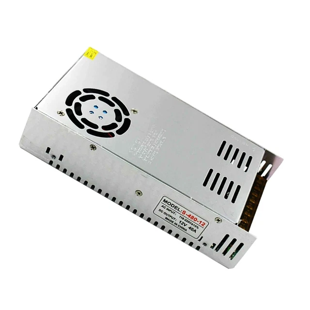 Alimentation LED 480W - Transformateur 110-230V Vers 12V 40A - IP20 - Garantie 3 Ans - Neuf