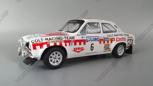 IXO 1:18 Ford Escort MK I RS 1600 #6 1000 Lakes Rally 1974 H.Mikkola/J.Davenport