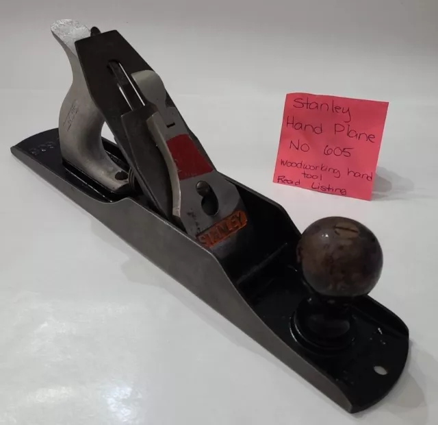 Stanley Hand Plane No 605 Bedrock Vintage Woodworking Hand Tool USA  Old Read ⬇️
