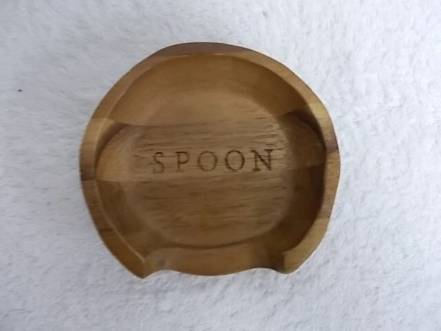 Target Hearth & Hand with Magnolia Acacia Wood Round Melamine Spoon Rest New
