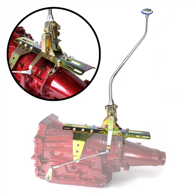 DELUXE SIDE SHIFT Transmission Shifter Kit w/ 23 Chrome Swan Arm for