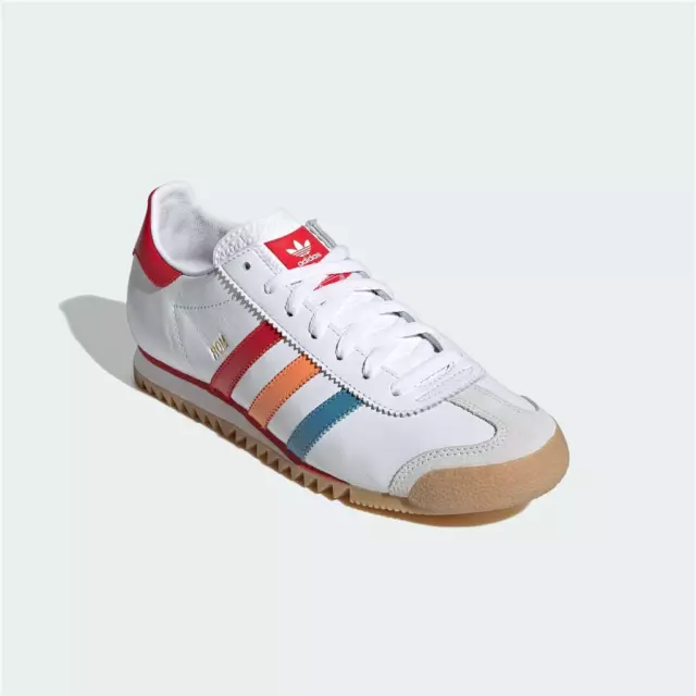 ADIDAS LEATHER Trainers White Red Authentic New EUR 73,00 - PicClick FR