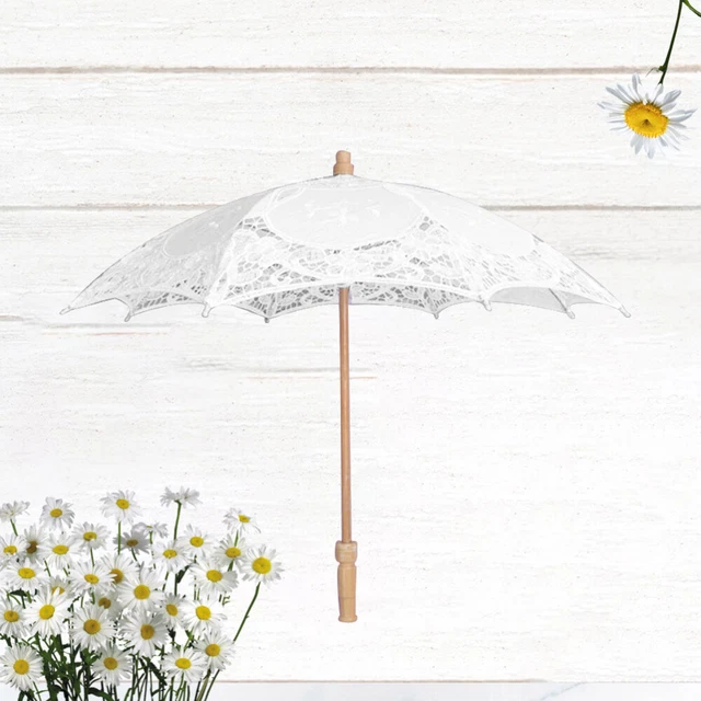 Decorazione matrimonio ombrellone bianco in pizzo sposa ombrellone