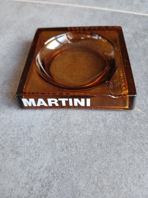 VINTAGE ! Ancien Cendrier Publicitaire MARTINI en verre Fumé ⚠️ EUR 29,00 - FR
