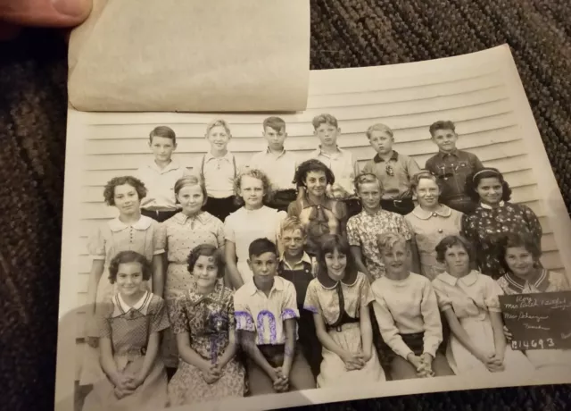 Rare Roy WA Elementary School Photo 1940's Ruth Bethel