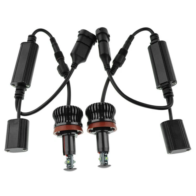 2 anelli occhi angel bianchi H8 LED luce di posizione per BMW E60 E61 07-10 E90 E91 09-12