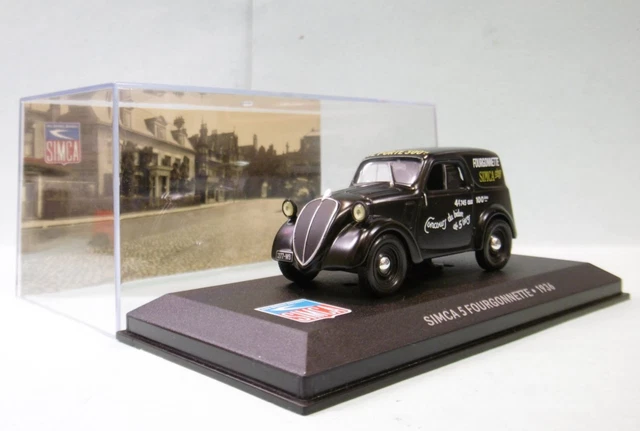 Modèle Réduit IXO 1/43 Simca 5 Fourgonnette Noire, Occasion Bon état, Référence AN699, Métal