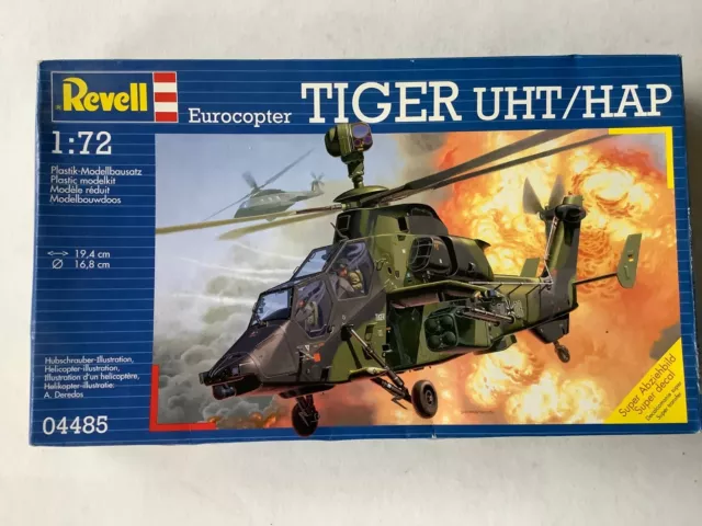 ✅ Revell 04485 1:72 Eurocopter Tiger UHT/HAP versiegelt (DV124-19K2/2/4)