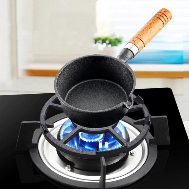Wok Support de cuisinière Porte-pot à lait Trivets Poêle Pan Titulaire Fonte 3
