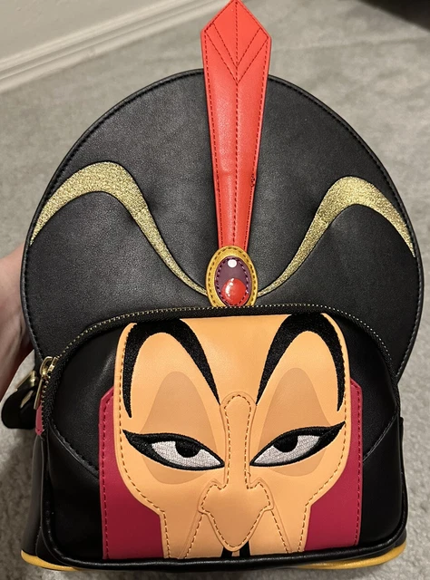 LOUNGEFLY DISNEY ALADDIN Jafar Cosplay Mini Backpack Iago Euc Villain £ ...