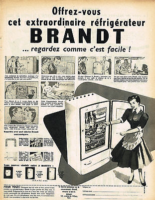 PUBLICITE ADVERTISING 064  1973  BRANDT  réfrigérateur  congélateur 90l 