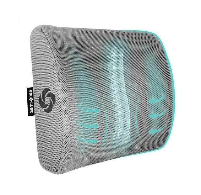 Samsonite SA5244 Ergonomic Lumbar Support Pillow Helps Relieve Lower Back Pai...