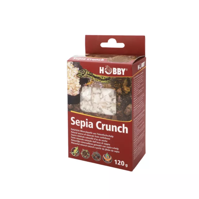 Hobby Sepia Crunch Stücke aus Sepiaschale zur Nahrungsergänzung 120 g Reptilien