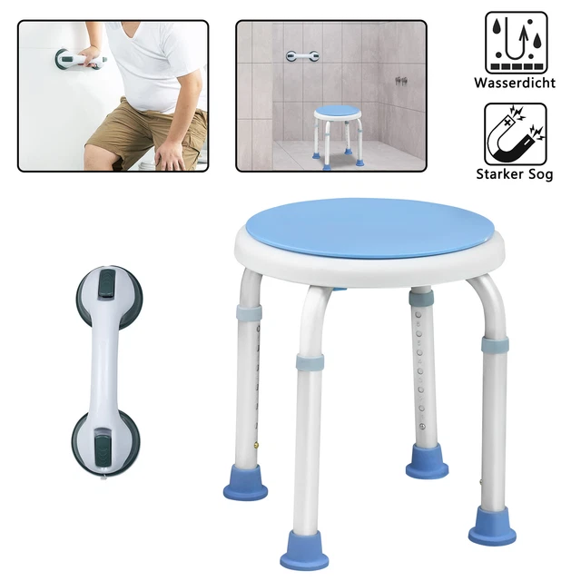 Sgabello da bagno sedia doccia sedia da bagno sgabello da doccia bagno maniglia di aspirazione maniglia doccia maniglia di supporto