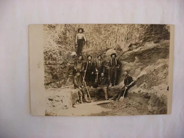Real Photo Postcard RPPC Railroad Workers #1462