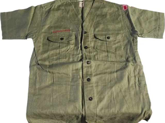 Vtg 60s BSA Boy Scouts Of America Official Shirt Sanforized Medium