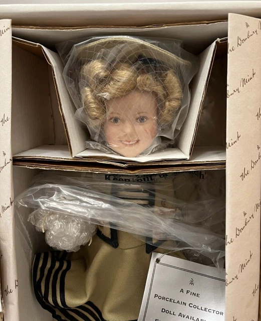 Porcelain Doll Shirley Temple Wee Willie Winkie Movie Classics Danbury Mint COA 3