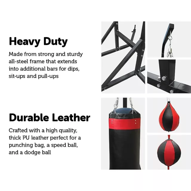 Power Boxing Station Stand Gym Speed Ball Punching Bag 3