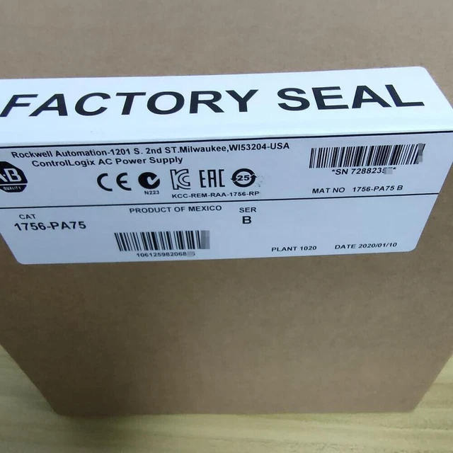 1756-PA75 A_B / B ControlLogix AC Power Supply 1756PA75 New Factory Sealed