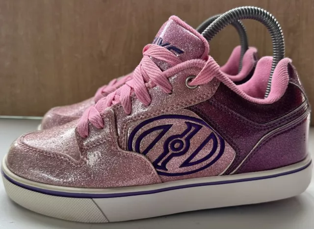 Heelys Motion Plus Womens Size US 7 Pink Glitter Shoes Sneakers Roller 770818