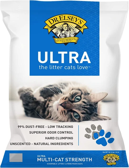 Dr. Elsey’S Premium Clumping Cat Litter - Ultra - 99.9% Dust-Free, Low Tracking,
