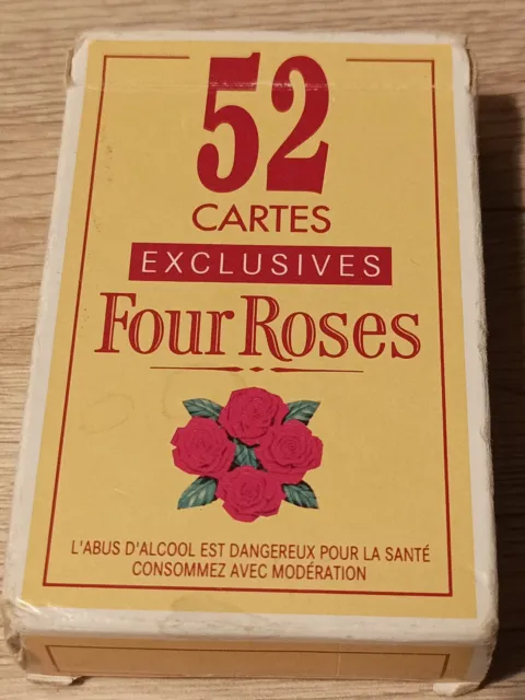 Jeu De 52 Cartes Exclusives FourRoses, Jeu Original En Bel État Et Complet