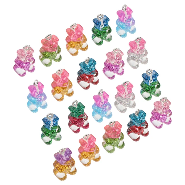20 Pcs Gummi-Ohrring-Anhänger DIY Zubehör Nailart-Zubehör Fudge